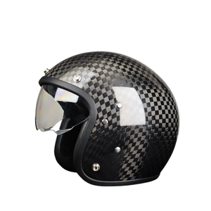 <span class=keywords><strong>Casque</strong></span> de <span class=keywords><strong>moto</strong></span> demi-visage en fibre de carbone sur mesure OEM pour <span class=keywords><strong>Harley</strong></span> - Product Image 4