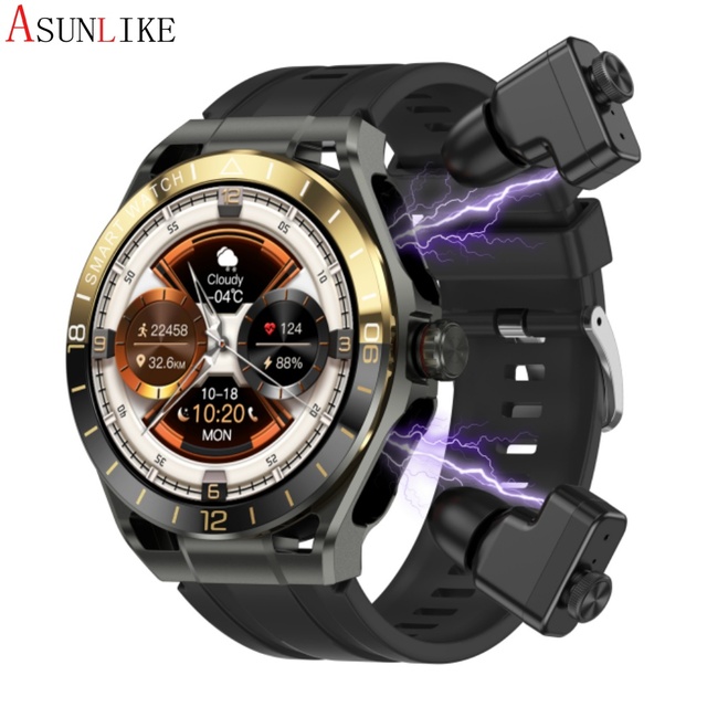 2026 Sport Smart Watch with Earbuds 2in1 Magnetic Earphone Heart Rate Sleep Monitoring Multiple Sport Modes Smartwatch