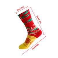Personnalisé de Haute Qualité Boîte Cadeau Unique de Nourriture Chaussettes Colorées pour Adultes Chaussettes Unique Drôle de Burger Hot Dog Tacos Popcorn Chaussettes