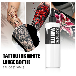 UINK di alta qualità 480ML in <span class=keywords><strong>bianco</strong></span> <span class=keywords><strong>e</strong></span> <span class=keywords><strong>nero</strong></span> tatuaggio tatuaggio inchiostro ricamo pigmento adatto per la pittura del corpo del tatuatore art - Product Image 6