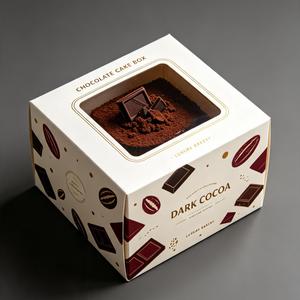 Berry <b>Cake</b> <b>Box</b> Strawberry Cream Square Bakery Packaging <b>Clear</b> Window Self Erecting Eco-Friendly Recyclable Four-Color Paper <b>Box</b> - Product Image 5