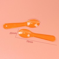 Mini cuillères à goûter robustes en plastique courtes de 75mm et 3 pouces, cuillères à goûter pour crème glacée et dessert, cuillères à goûter au yaourt