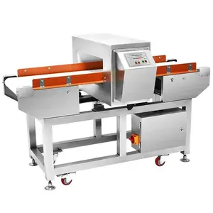 Factory Supply High Precision Touch Screen Conveyor Belt Metal Detector Machine For Food