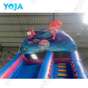 Château Gonflable Commercial Rose Thème Sirènes Princesse – Combo Toboggan et Aire de Jeu pour Enfants – Idéal <span class=keywords><strong>Jardin</strong></span> ou École – <span class=keywords><strong>Prix</strong></span> Usine - Product Image 5