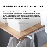Armoire Moderne de Luxe en Bois Massif, Design Gain de Place, Blanc et Noir, Utilisation Hospitalière, Modèle 1,6M, Écologique, pour Salle à Manger et Escalier