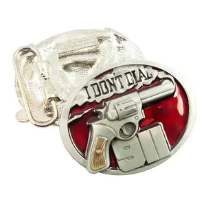 Fashionable Office Western Cowboy Gun Belt Buckle Classic Decorative Belt Buckles Different Logo Custom