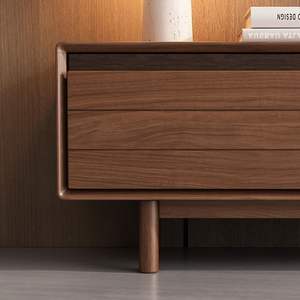 Cómoda de Madera Maciza con Seis Cajones, Estilo Nórdico, Mueble de Almacenamiento para Dormitorio, Diseño de Perfil Bajo de 18 cm para Colgar en la Pared - Product Image 4