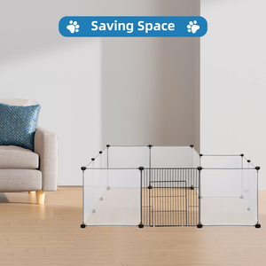 Sıcak Satış Eko Akrilik Plastik Evcil Hayvan Oyun Parkı İç Mekan Köpek Yavrusu Parkı Plastik Egzersiz Parkı Dayanıklı Evcil Hayvan Çiti - Product Image 4