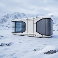 Capsule spatiale écologique de haute qualité, maison préfabriquée modulaire, pod de glamping avec fenêtre panoramique pour hébergement en station balnéaire