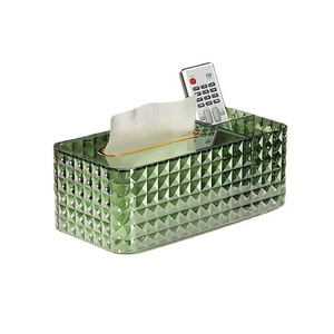 Wholesale Facial Napkin Paper Tissue <b>Box</b> Holder Cover with Organizer for Living Room <b>Vanity</b> Toilet Office - Product Image 1