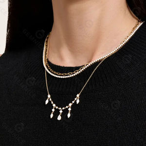 Collar y Pendientes de Plata 925 con Diamantes Gemnel de Origen Ético, Diseño de Gota con Piedra en Forma de Pera, para Mujer - Product Image 6