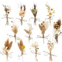 Lot de 10 mini bouquets de fleurs séchées pour cadeaux de mariage, de baby shower, de fête, cadeaux pour invités, cadeaux pour fête prénuptiale, cadeaux de baptême