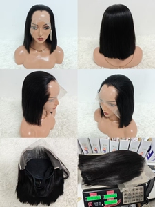 Promoción Letsfly: Pelucas sin pegamento M Hair Line de 60$, pelucas bob SDD con frontal de encaje 13x6, 12A, 10-12 pulgadas, 100% cabello humano, venta al por mayor en stock. - Product Image 4