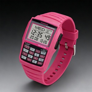 Reloj Calculadora Deportivo Retro para Estudiantes, Multifuncional, con Luz Nocturna LED, Estilo Computadora Digital Electrónica, Alarma, Color Rosa - Product Image 6