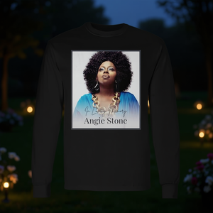 Angie 1961 2025 Tribute Long Sleeve T-Shirt <b>Stone</b> in <b>Memory</b> Promotional T-Shirt - Product Image 3