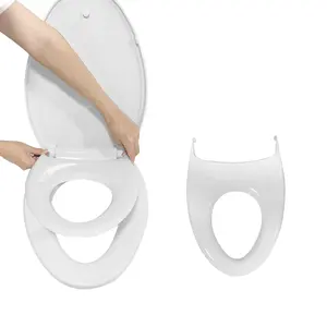 Beewill Oem/Odm White Family Baby Toilet Seat With Built-In Child Seat For Kids And Adult With Soft Close Quick Release