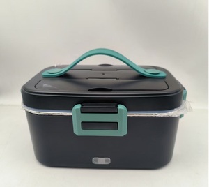 Portable Electric Heated Lunch Box 1.8L Stainless Steel Food Warmer Rectangular Meal Container for Car Office Outdoor - Product Image 1