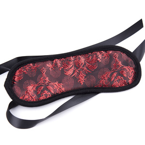 Produits SM Masque pour les yeux en tissu jacquard rouge Accessoire de scène Masque facial Ruban d'entraînement Masque pour les yeux Bande pour les couples Hommes Femmes - Product Image 4