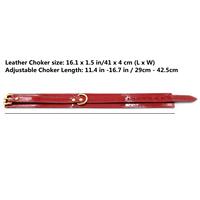 Rotes PU-Leder Halsband und Leine Set für Männer und Frauen