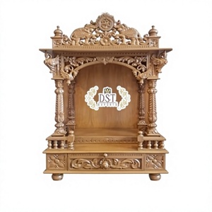 Temple de style moderne en marbre blanc traditionnel, décoration intérieure, taille personnalisée, mobilier en bois traité d'excellente qualité, pas cher - Product Image 4