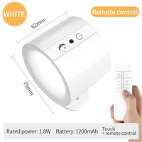 Brightown LED Applique Murale Magnétique USB Rechargeable et Dimmable Rotation à 360 ° Lampe Murale Sans Fil pour Chambre