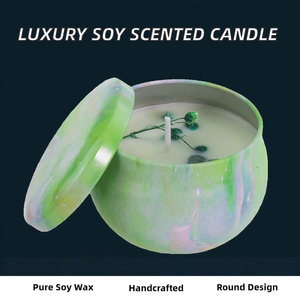 เทียนหอมทำมือคุณภาพสูง กลิ่นหอมโรแมนติก หรูหรา ผลิตจากขี้ผึ้งถั่วเหลือง รับผลิตตามสั่งจำนวนมาก สำหรับงานแต่งงานและตกแต่งบ้าน  ลดราคาพิเศษ - Product Image 2