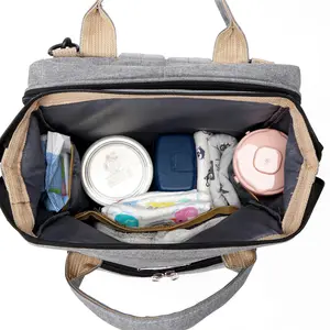 Bolsa de fraldas multifuncional para bebês, bolsa de fraldas para viagem portátil de grande capacidade para meninas e meninos
