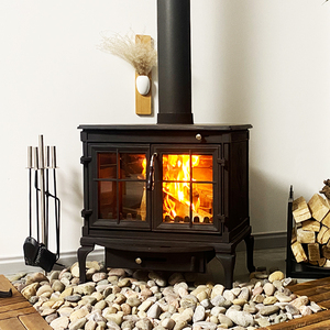 Caminetto in Ghisa a Legna dal Design Tradizionale, Riscaldamento Decorativo, Installazione Autoportante, Garanzia 5 Anni, <span class=keywords><strong>per</strong></span> Soggiorno Interno - Product Image 4