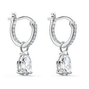 Orecchini a Goccia in Cristallo Staccabili per Donne, Accessori di Moda Semplici ed Eleganti per Uso Quotidiano - Product Image 1
