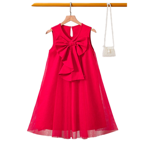 2025 nuove ragazze estive <span class=keywords><strong>Tulle</strong></span> senza maniche Denim abito da principessa gruppo di età per bambini modello solido festa di compleanno per bambini vestito da bambino - Product Image 2