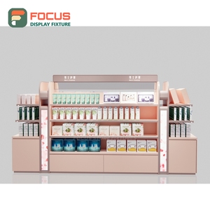 Modern Human Hair Display Counter Glass Top Drawer Shelf Shop Display Counter Cabinet Unit - Product Image 4