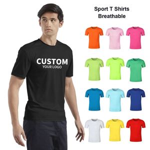 Custom Design Blank Tee <b>Shirts</b> for Men Short Sleeve Quick Dry Athletic Gym Active Mesh <b>100</b> <b>Polyester</b> T <b>Shirt</b> - Product Image 1