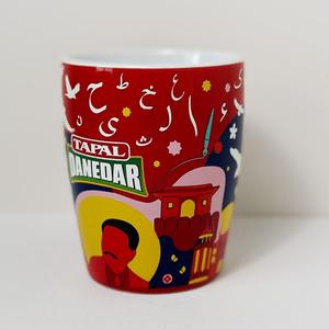 Custom <b>Ceramic</b> Mug Red With Islamic Design And Birds Pattern For Giveaways Single <b>Cup</b> - Product Image 3
