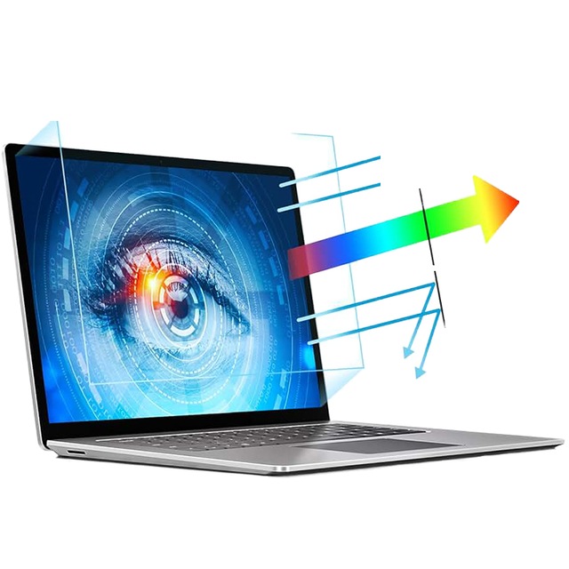 PROVAN 9H Laptop Screen Protector Privacy Anti-Glare Anti-Blue Light Anti-Fingerprint HD Clear Full Coverage 15.6" PET Film