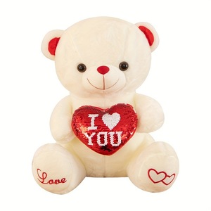 Orsacchiotto di Peluche per San Valentino e Festa della Mamma, con Cuore 'Ti Amo', Regalo Romantico, Produzione OEM - Product Image 1