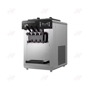 Machine à crème glacée molle 100 pcs/h 3 saveurs Machine à crème glacée molle commerciale - Product Image 4