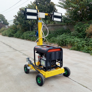 Torre de Luz LED Móvil Ajustable de 2000W con Base de Acero y Alimentación CA para Obras de Construcción, Minería e Iluminación de Emergencia - Product Image 5