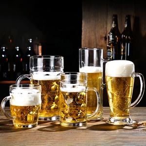 Vasos de Cerveza Gruesos al por Mayor, Vasos de Cerveza Alemanes Gigantes de 1 Litro con Relieve de Diamantes a Rayas, Vasos de Cerveza de Piña - Product Image 3