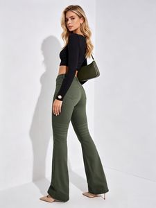 Jeans micro-évasés au style frais et doux pour femmes, pantalons stretch slim fit adaptés aux filles aux silhouettes pomme - Product Image 5