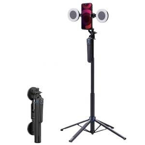 2025 Jan mới hiệu quả chi phí 720 độ 2 trục xoay 1.75m dễ dàng mở Quad đứng quadripod Chân máy ảnh tự sướng thanh - Product Image 1