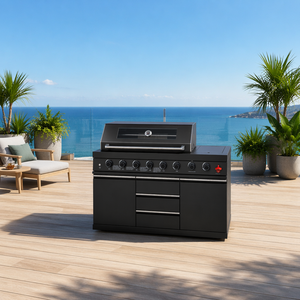 Station de cuisson extérieure US Standard Villa BBQ <span class=keywords><strong>Grill</strong></span> Cabinet avec 8 brûleurs à gaz infrarouges, <span class=keywords><strong>wok</strong></span> latéral et 8 boutons LED multicolores - Product Image 3