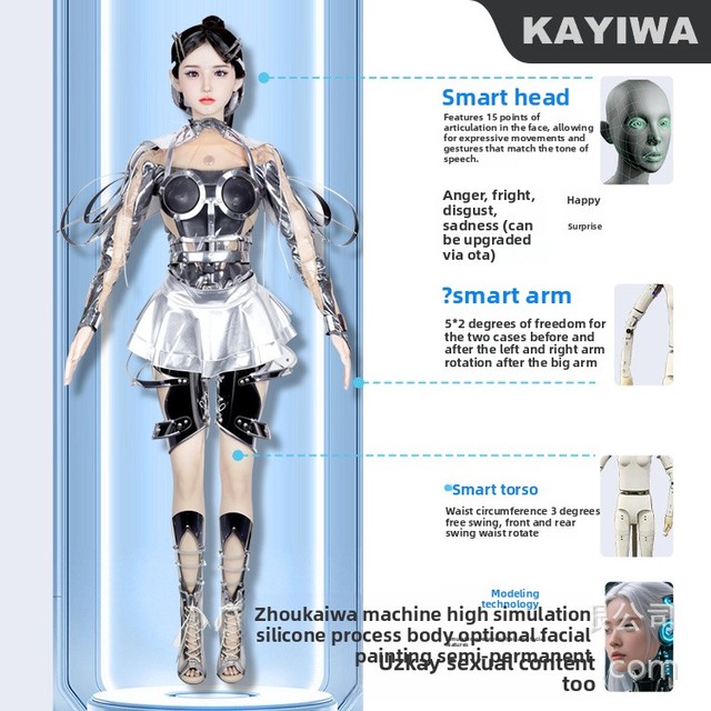 Bionic Humanoid Intelligent Tour Guide Reception Welcome Robot Lifelike Facial Expressions Limb Movements Voice Interaction