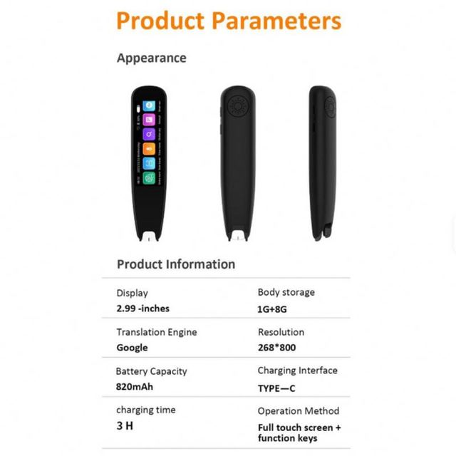 Amazo AI ChatGPT Pen Integration Voice Multi-Translator Students Android Operating System Smart Translator Scanner Pen IPS