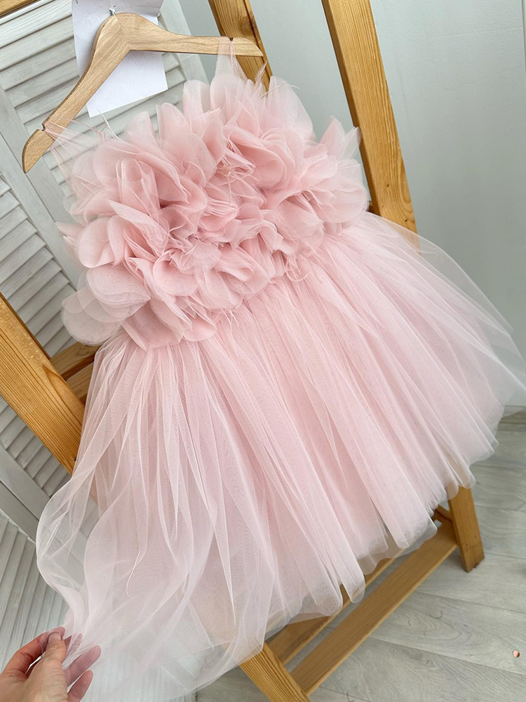 strapless open back dress Baby Kid Girls Birthday Party Dresses Princess Dresses Wholesale 061410250 Purple / 12-18M main image 1