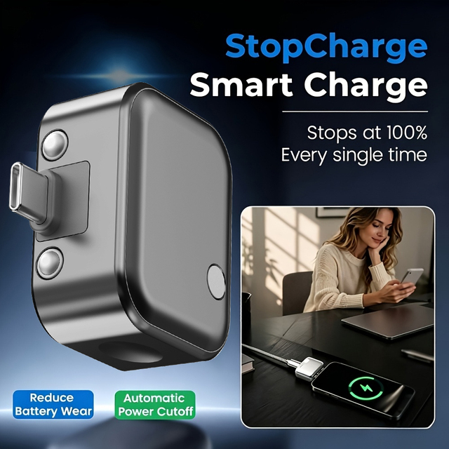 Stop Charger to Protect Every Full-Charged Devices 140W Auto Disconnect Device USB-C Smart Stop Charging Device for Phone Laptop