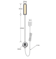 Lampe de travail LED intelligente pour machine à coudre 6W, flexible avec bras col de cygne USB et base magnétique pour établi, tour et perceuse