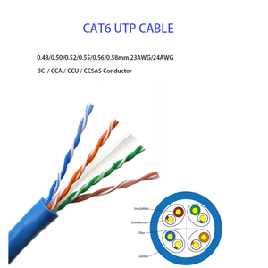Bas prix UTP Cat 6 câble 23AWG BC 4 paires intérieur extérieur réseau <span class=keywords><strong>Internet</strong></span> Cat 6 câble de Communication - Product Image 6