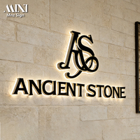 Lettres en acier inoxydable rétroéclairées personnalisées, enseigne en métal acrylique, signalétique lumineuse LED, enseignes murales pour salon de coiffure