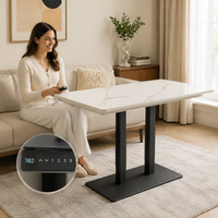 Table basse électrique moderne en acier AOR - Hauteur réglable pour salon et salle à manger