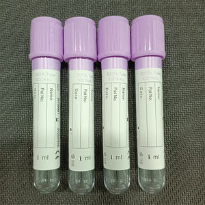 <span class=keywords><strong>Tube</strong></span> de prélèvement sanguin sous vide en verre/PET pour laboratoire médical, bouchon violet, certifié CE K2/K3 - Product Image 2